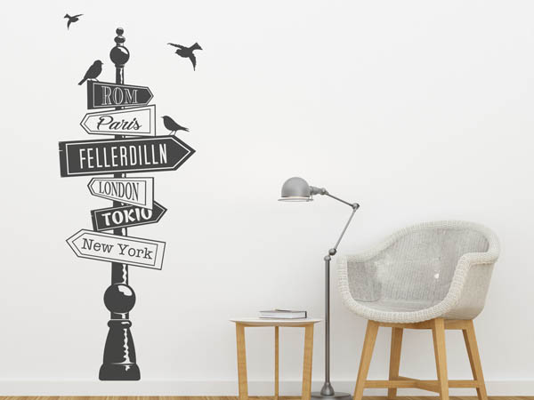 Wandtattoo Fellerdilln Wegweiser