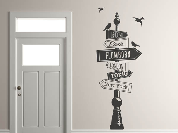 Wandtattoo Flomborn Wegweiser