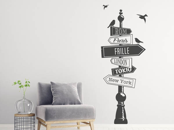 Wandtattoo Frille Wegweiser