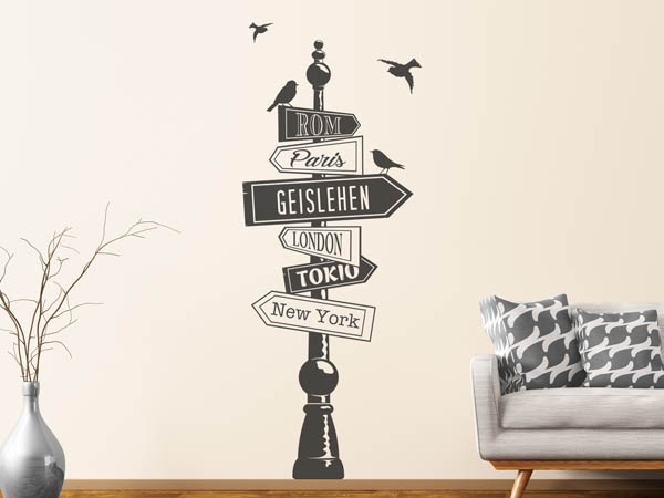 Wandtattoo Geislehen Wegweiser