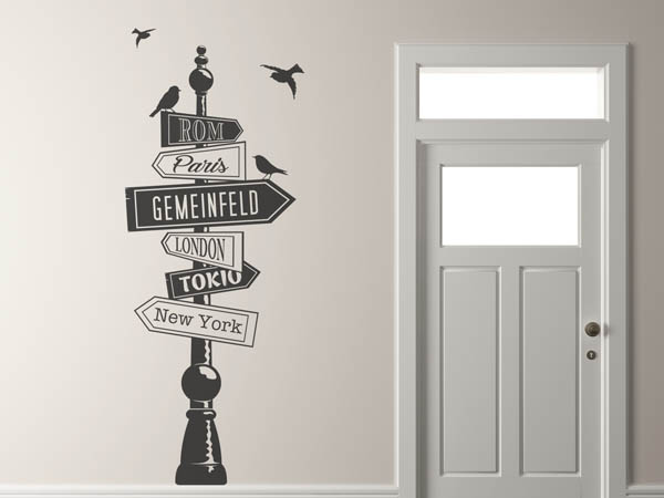 Wandtattoo Gemeinfeld Wegweiser