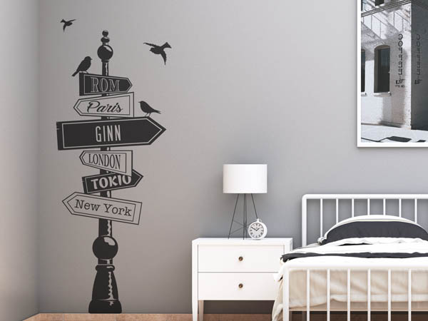 Wandtattoo Ginn Wegweiser