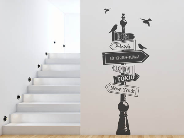 Wandtattoo Günthersleben-Wechmar Wegweiser