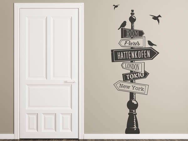 Wandtattoo Hattenkofen Wegweiser