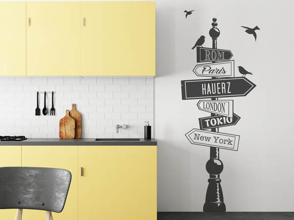 Wandtattoo Hauerz Wegweiser