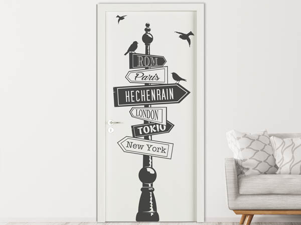 Wandtattoo Hechenrain Wegweiser