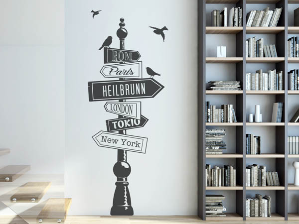 Wandtattoo Heilbrunn Wegweiser