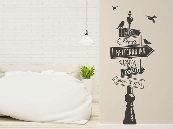 Wandtattoo Helfenbrunn Wegweiser