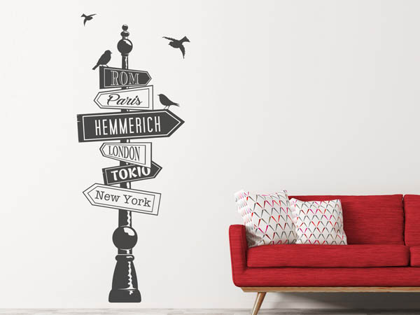 Wandtattoo Hemmerich Wegweiser
