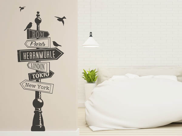 Wandtattoo Herrnmühle Wegweiser