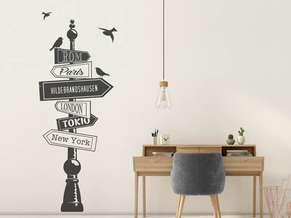 Wandtattoo Hildebrandshausen Wegweiser
