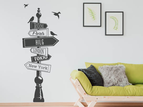 Wandtattoo Hilg Wegweiser