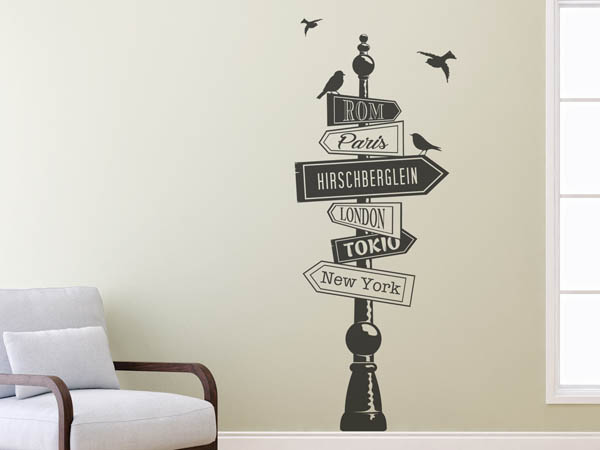 Wandtattoo Hirschberglein Wegweiser