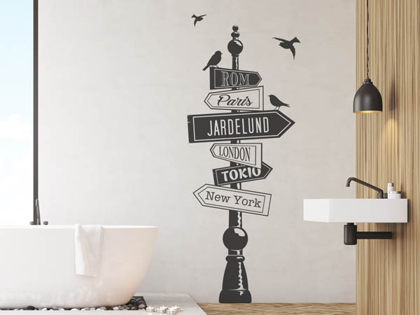 Wandtattoo Jardelund Wegweiser