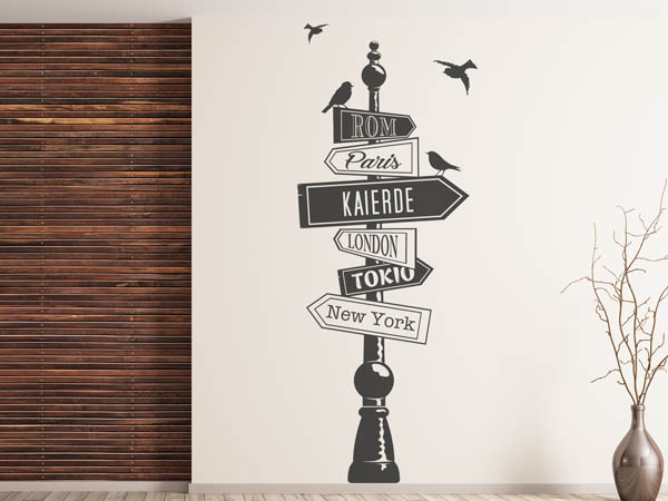 Wandtattoo Kaierde Wegweiser