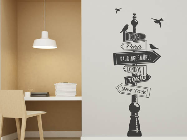 Wandtattoo Kaußingermühle Wegweiser