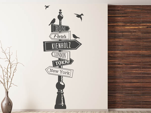 Wandtattoo Kienholz Wegweiser