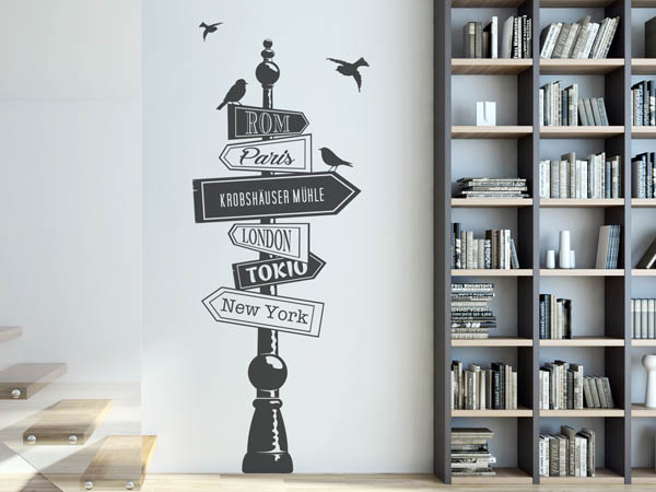 Wandtattoo Krobshäuser Mühle Wegweiser