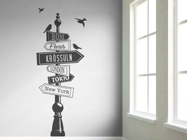 Wandtattoo Krössuln Wegweiser
