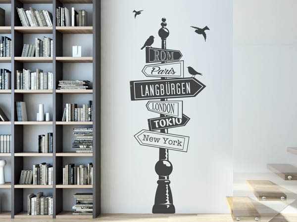 Wandtattoo Langbürgen Wegweiser