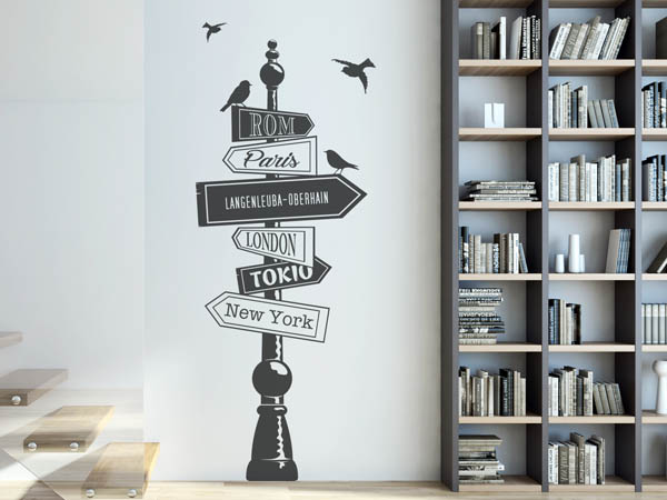 Wandtattoo Langenleuba-Oberhain Wegweiser