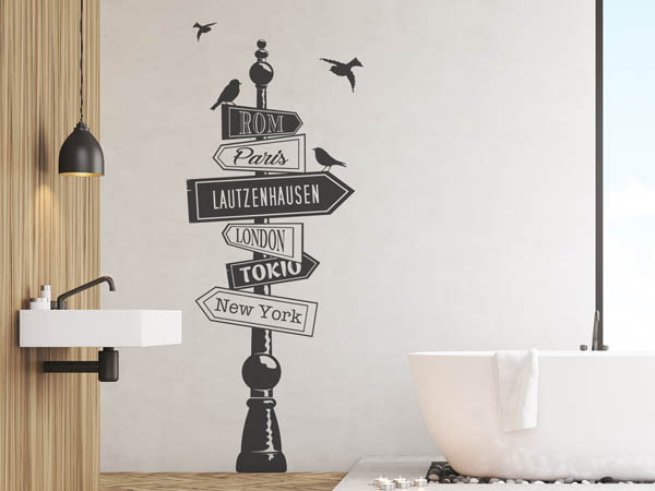 Wandtattoo Lautzenhausen Wegweiser