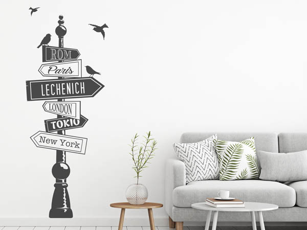 Wandtattoo Lechenich Wegweiser