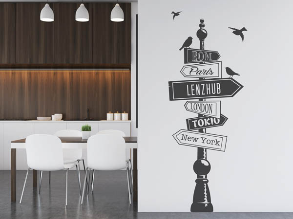 Wandtattoo Lenzhub Wegweiser