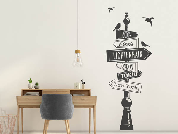Wandtattoo Lichtenhain Wegweiser