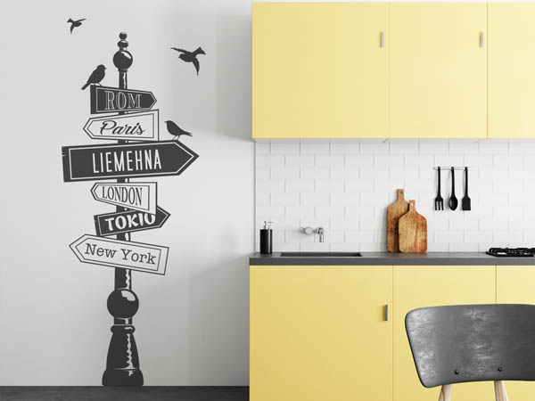 Wandtattoo Liemehna Wegweiser