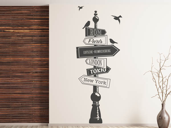 Wandtattoo Loitsche-Heinrichsberg Wegweiser