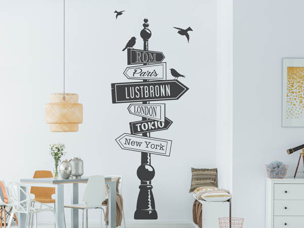 Wandtattoo Lustbronn Wegweiser