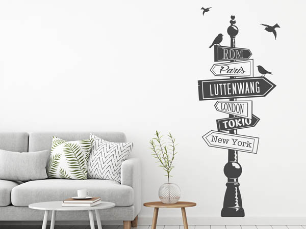 Wandtattoo Luttenwang Wegweiser