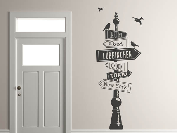 Wandtattoo Lübbinchen Wegweiser