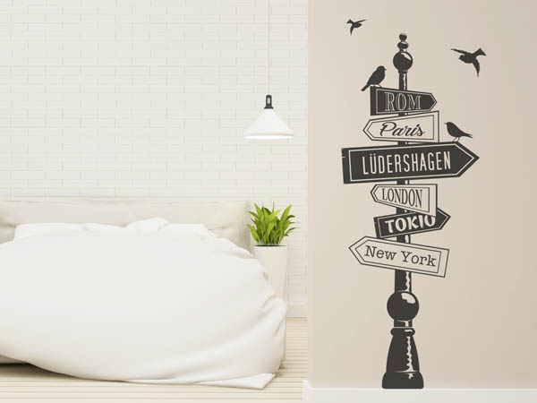 Wandtattoo Lüdershagen Wegweiser