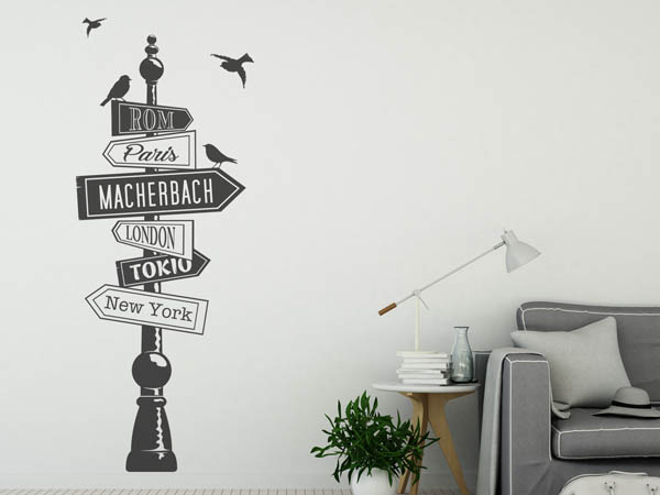 Wandtattoo Macherbach Wegweiser