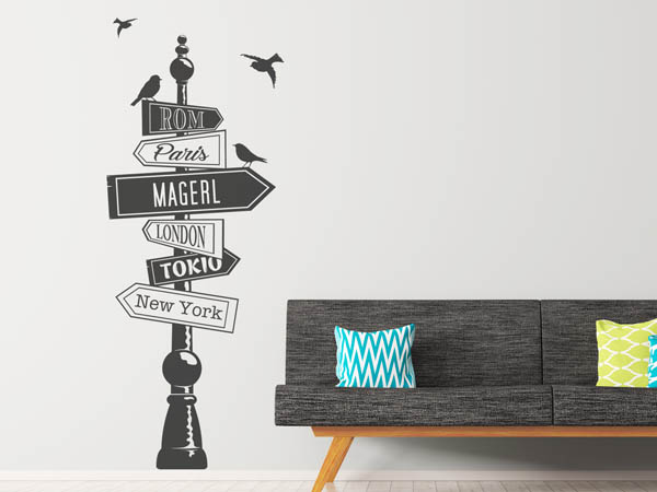 Wandtattoo Magerl Wegweiser