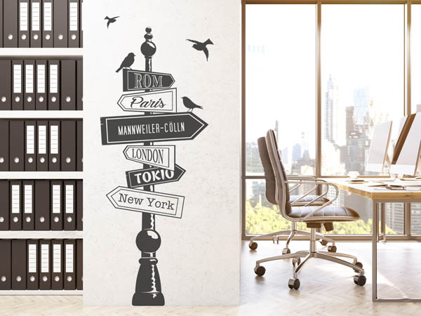 Wandtattoo Mannweiler-Cölln Wegweiser