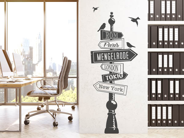 Wandtattoo Mengelrode Wegweiser
