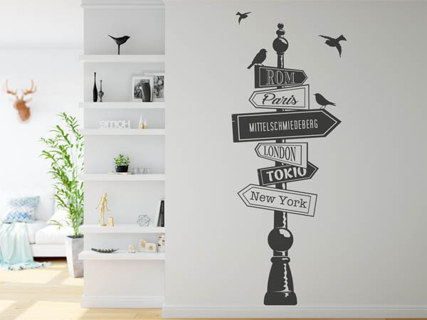 Wandtattoo Mittelschmiedeberg Wegweiser