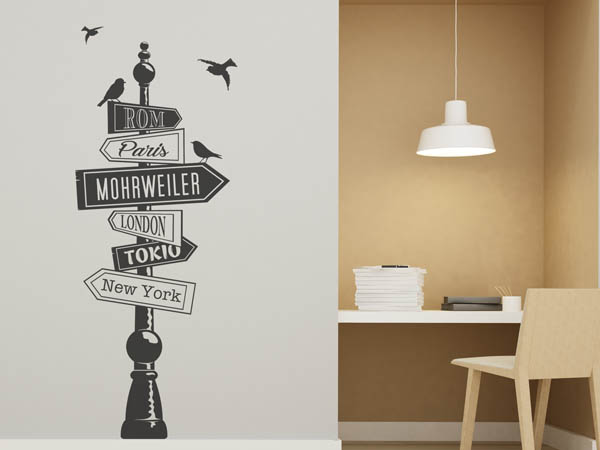 Wandtattoo Mohrweiler Wegweiser