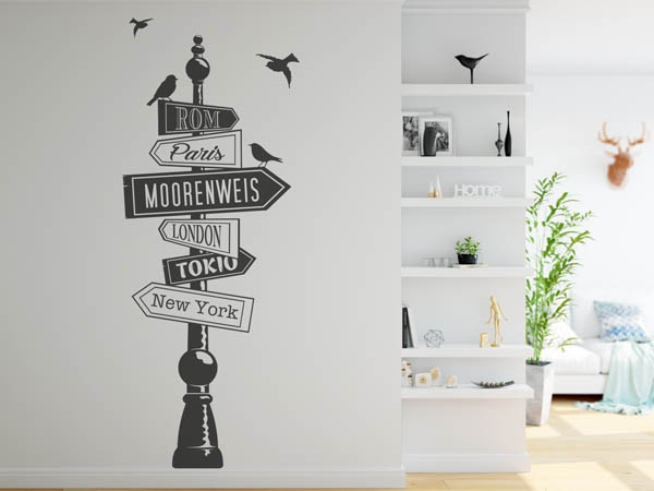 Wandtattoo Moorenweis Wegweiser