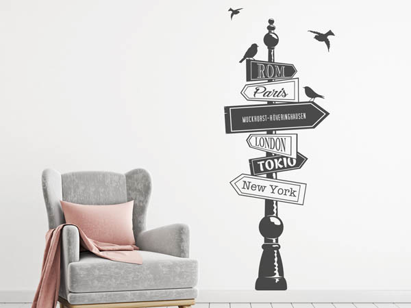 Wandtattoo Muckhorst-Höveringhausen Wegweiser