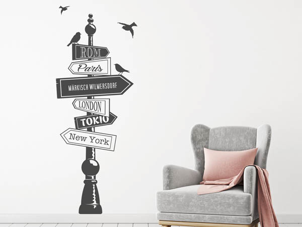 Wandtattoo Märkisch Wilmersdorf Wegweiser