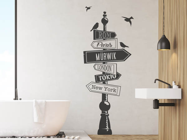 Wandtattoo Mürwik Wegweiser