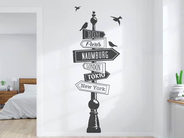 Wandtattoo Naumburg Wegweiser