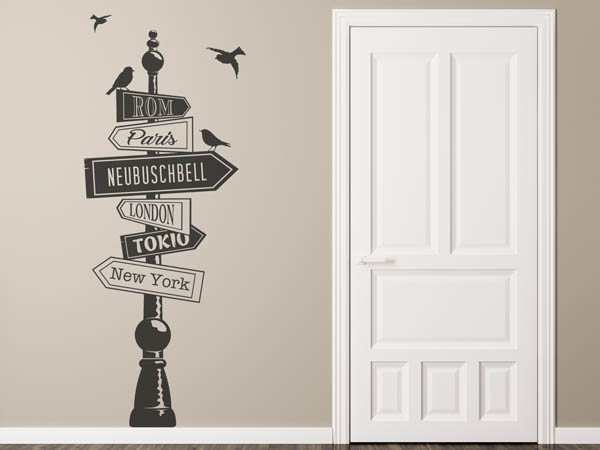 Wandtattoo Neubuschbell Wegweiser