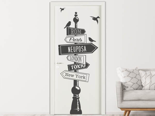 Wandtattoo Neuposa Wegweiser