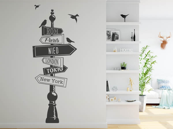 Wandtattoo Nied Wegweiser