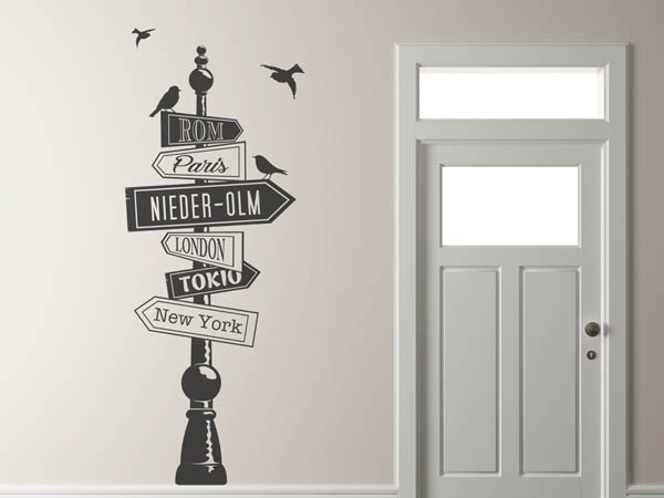 Wandtattoo Nieder-Olm Wegweiser